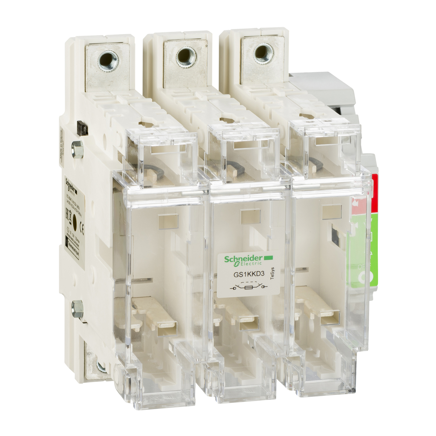 Schneider Electric-GS1KKD3-TeSys GS1 - bloc de base interrupteur-sectionneur fusible - 3P 3F - DIN - 125A