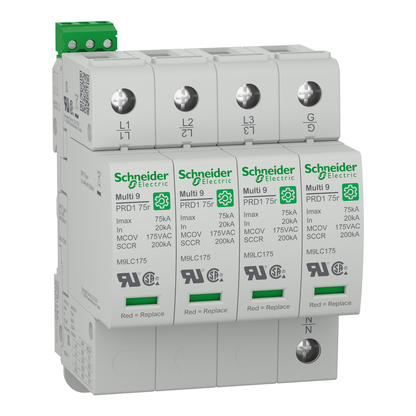 Schneider Electric-M9L17208-Multi 9 PRD1 75r 4P T1 120/208V Parafoudre debro UL1449
