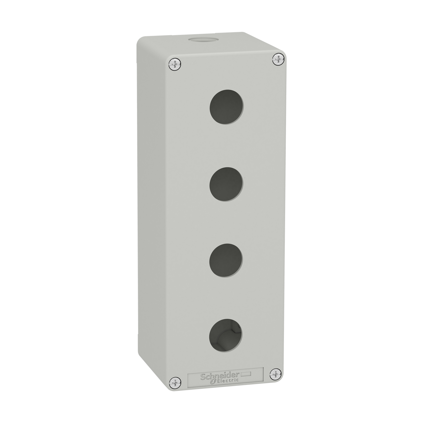Schneider Electric-XAPD4504-Boite métal vide grise - M25 x1 - 4 trous 22 mm - 80x220x77 mm