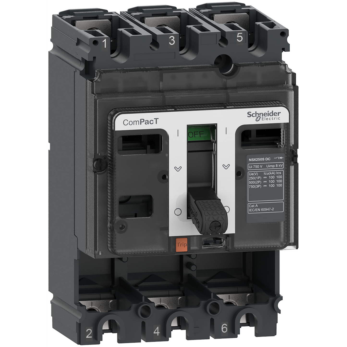 Schneider Electric-C25F3D-ComPacT NSX250F DC - Bloc de coupure CC sans déclencheur - 250A - 3P - 36kA
