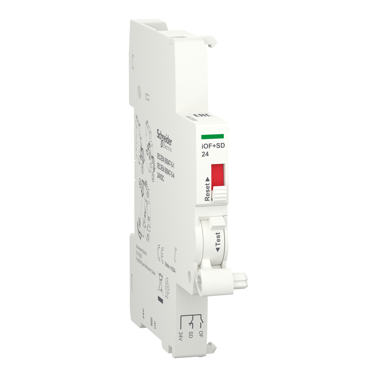 Schneider Electric-A9A26898-Acti9 - auxiliaire iOF+SD24 - commande signalisation par le bas pour Smartlink