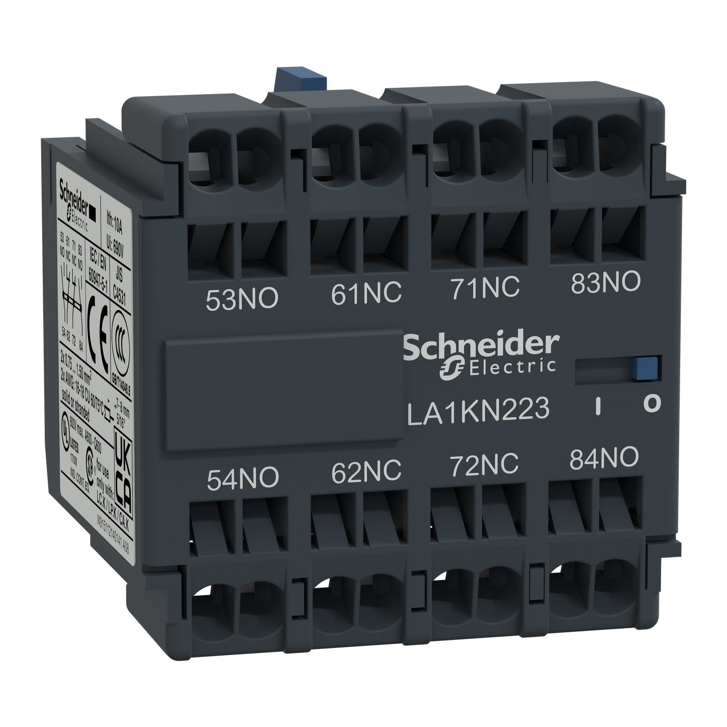 Schneider Electric-LA1KN133-TeSys CA - bloc de contacts auxiliaires - 1F+3O - bornes à ressort