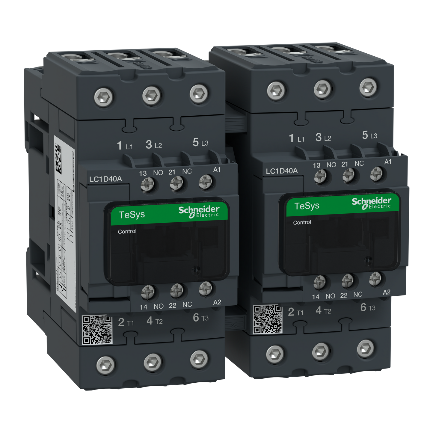 Schneider Electric-LC2D40AE7-TeSys D - contacteur inverseur Everlink - 3P - AC-3 - 440V - 40A - bobine 48V CA