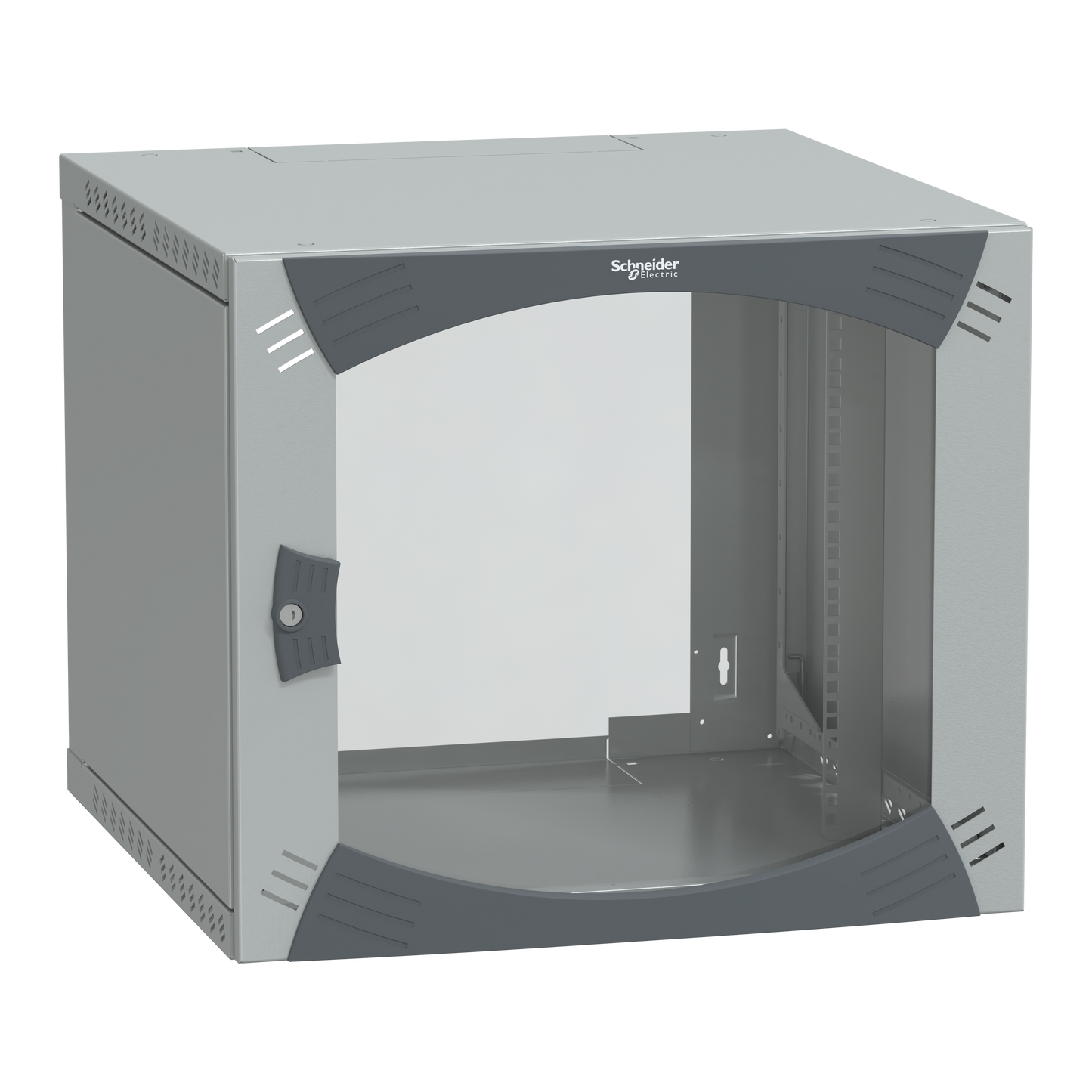Schneider Electric-NSYOPB9U6F-Actassi Coffret mural OPB 9U L600 P600 châssis fixe 19P - porte vitrée - R7035