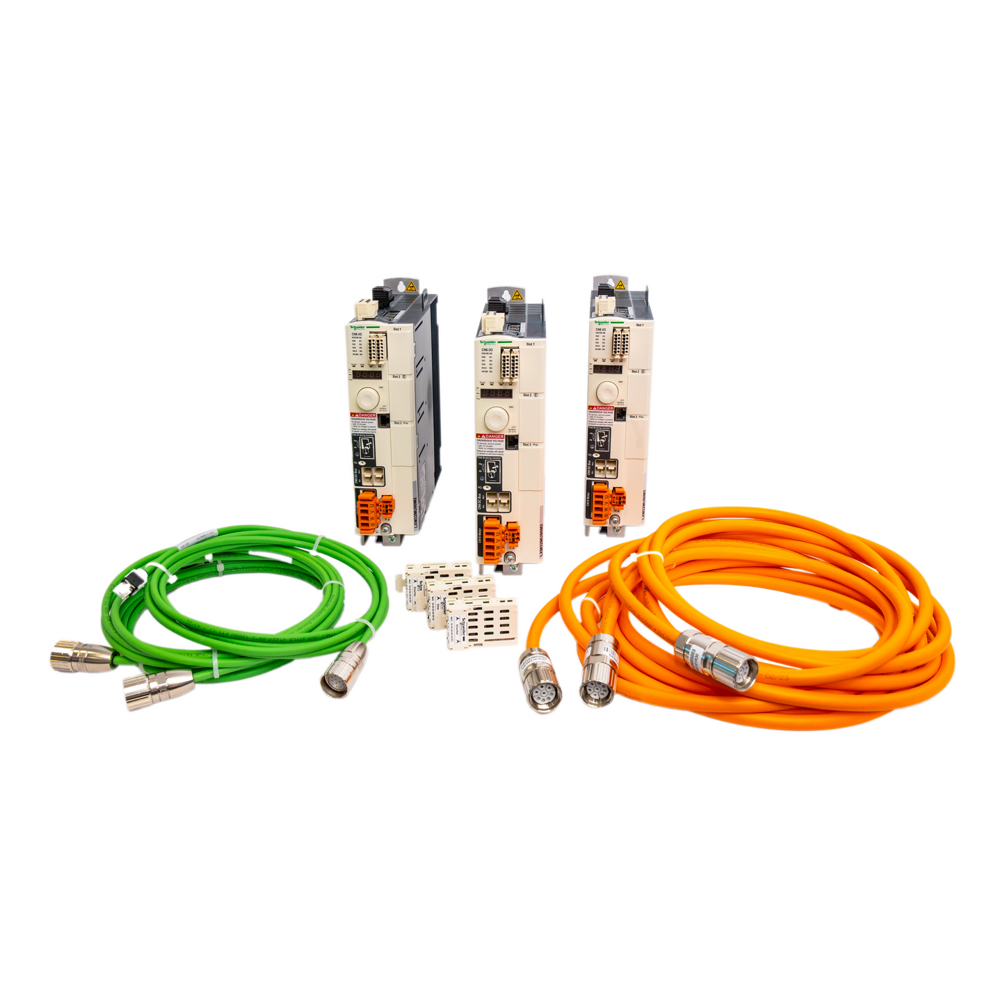 Schneider Electric-MD2LXM32ETHX3-Lot 3 Lexium 32 Mono 230V 9A Module de comm Ethernet avec câbles
