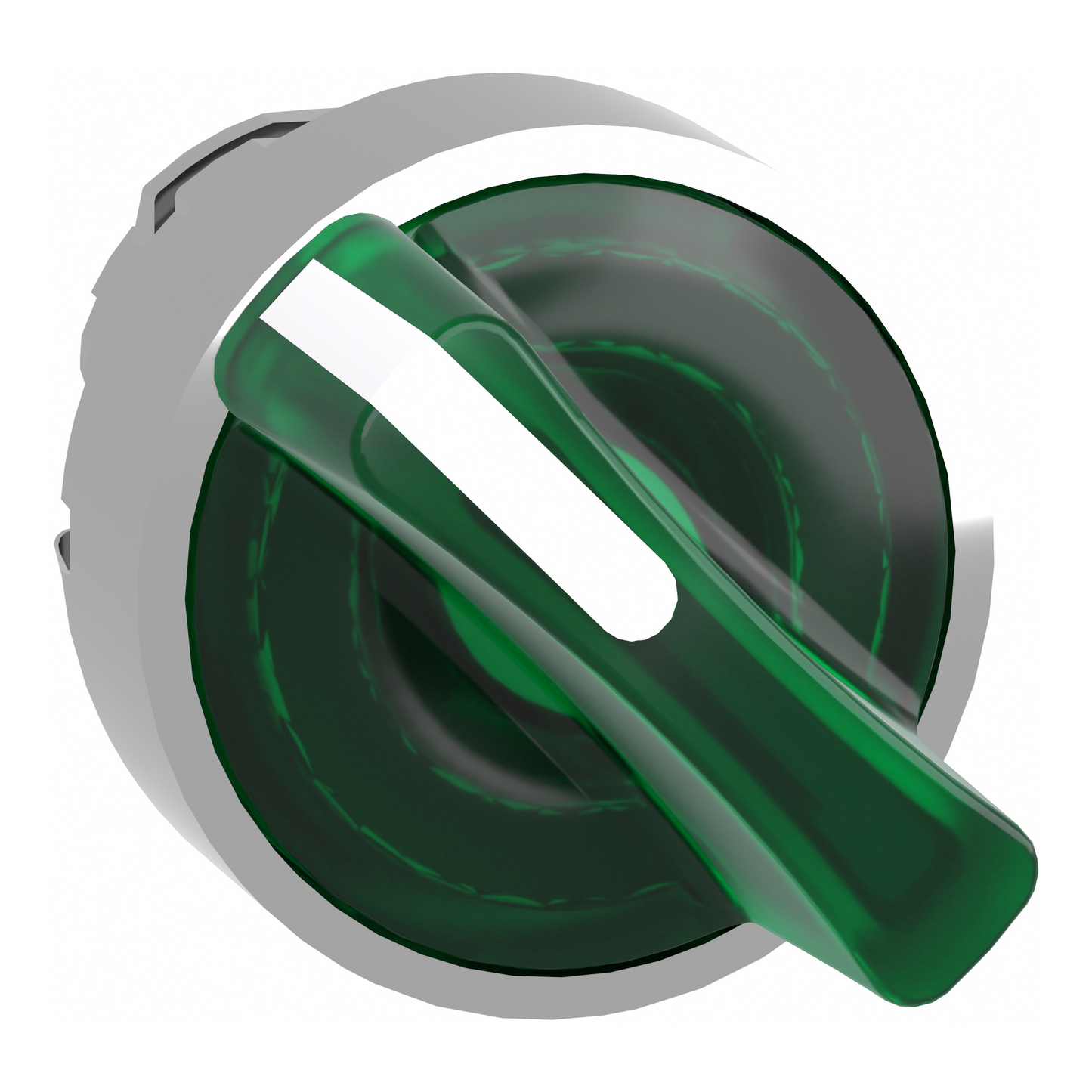 Schneider Electric-ZB4BK1233-Harmony XB4 - tête bouton à manette lumineux - Ø22 - 2 pos fix - vert