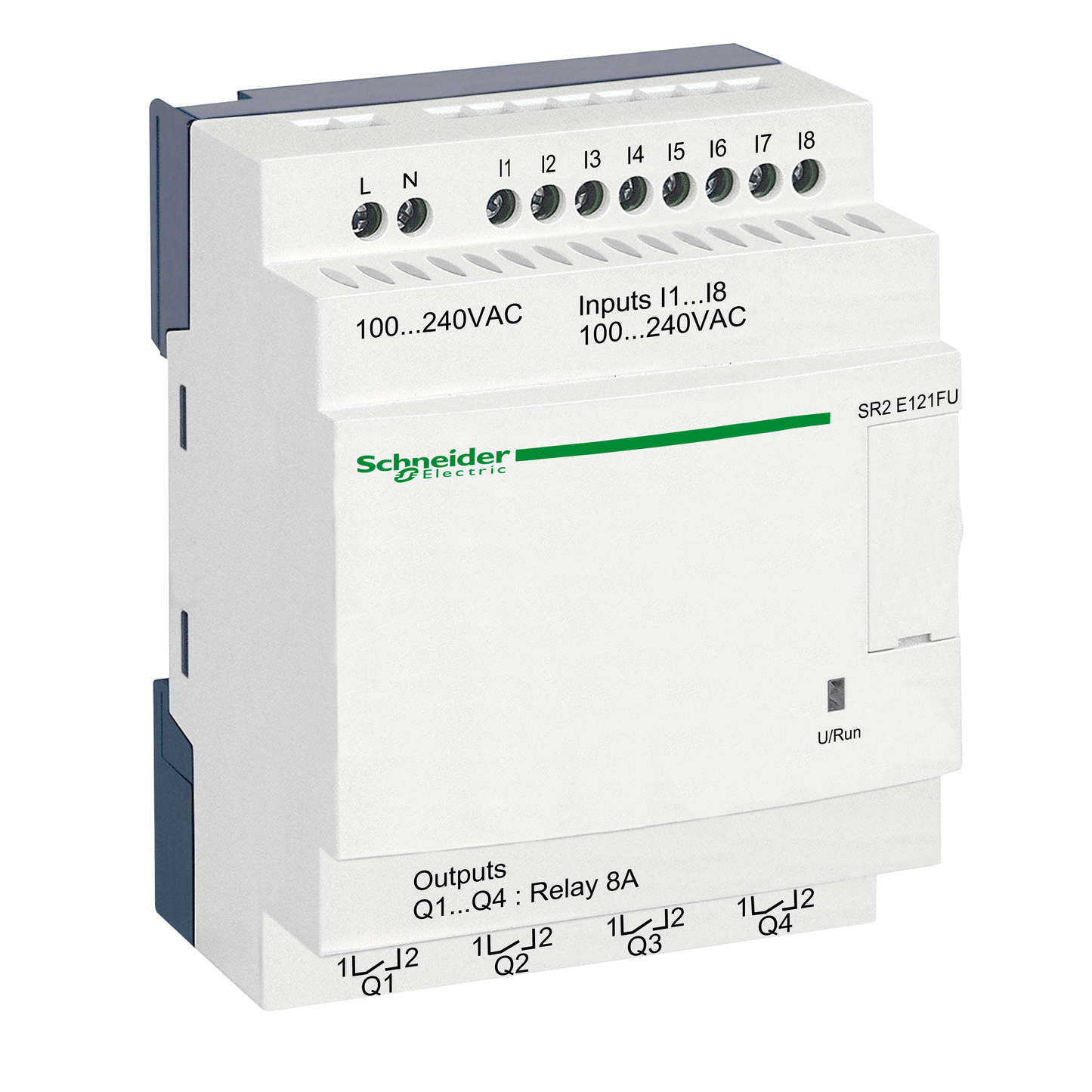Schneider Electric-SR2E121FU-Zelio Logic - relais intelligent compact - 12 E/S 100..240Vca - horl. - ss affi.