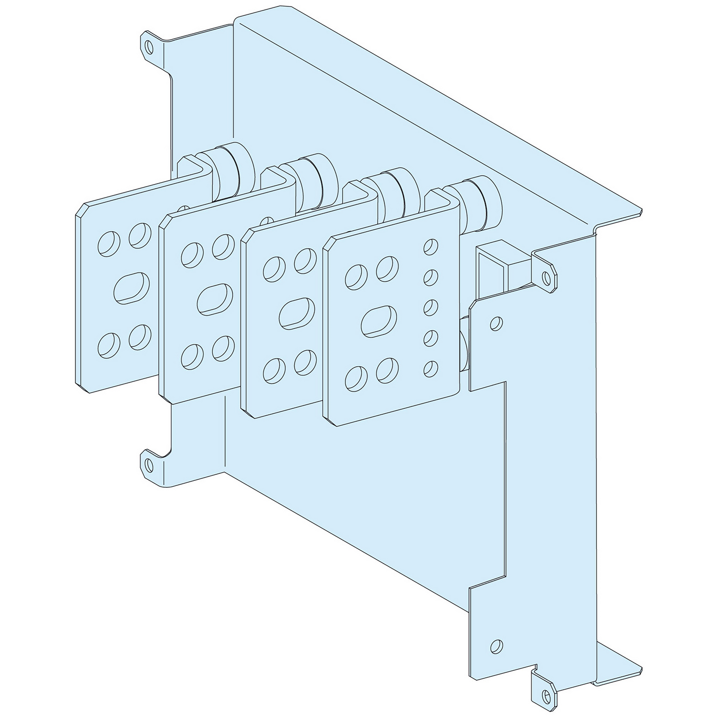 Schneider Electric-LVS04460-PrismaSeT P - Raccordement aval reporté NSX400/630 - débro/socle - 4P