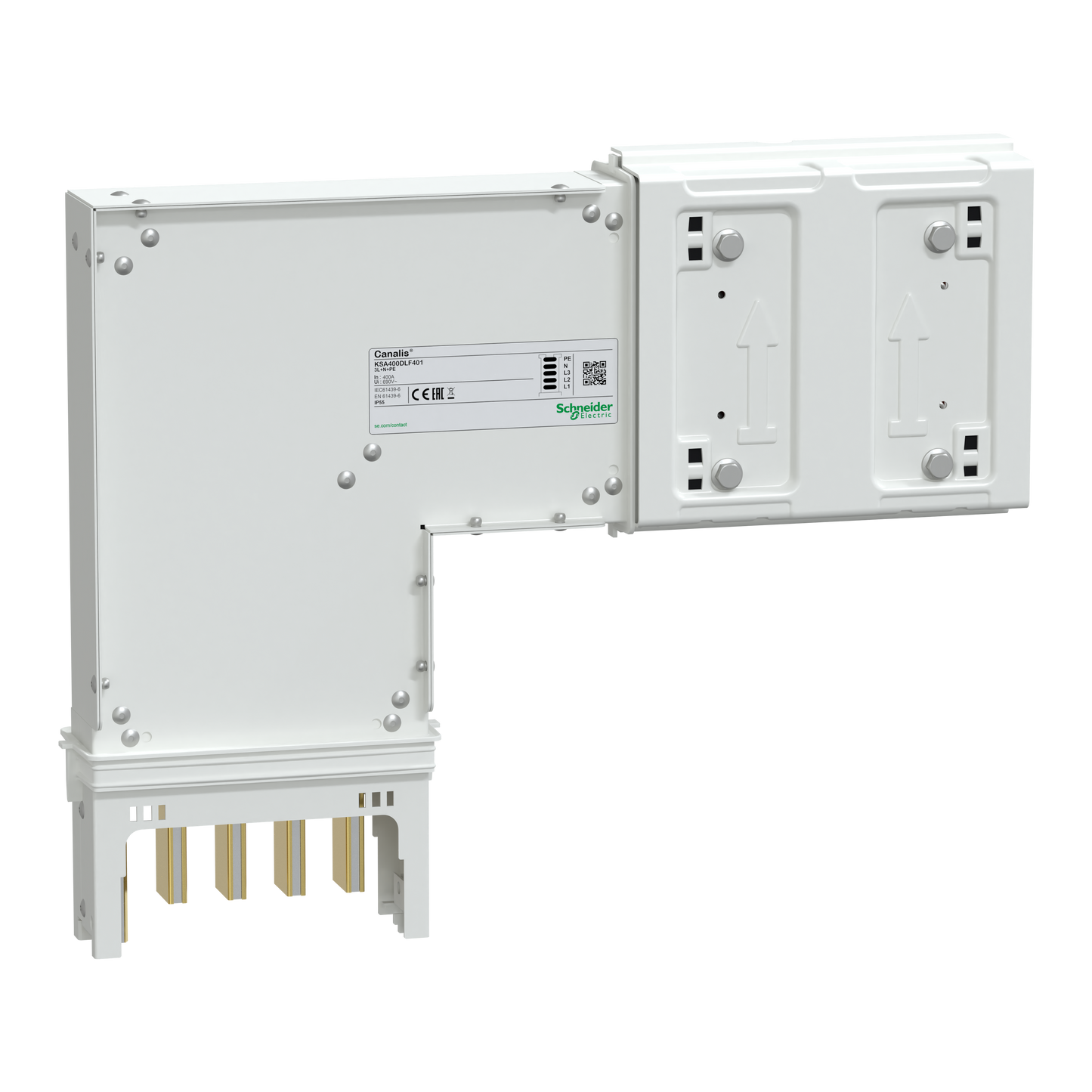 Schneider Electric-KSA250DLF401-Canalis KSA - coude 250A montage vers le bas