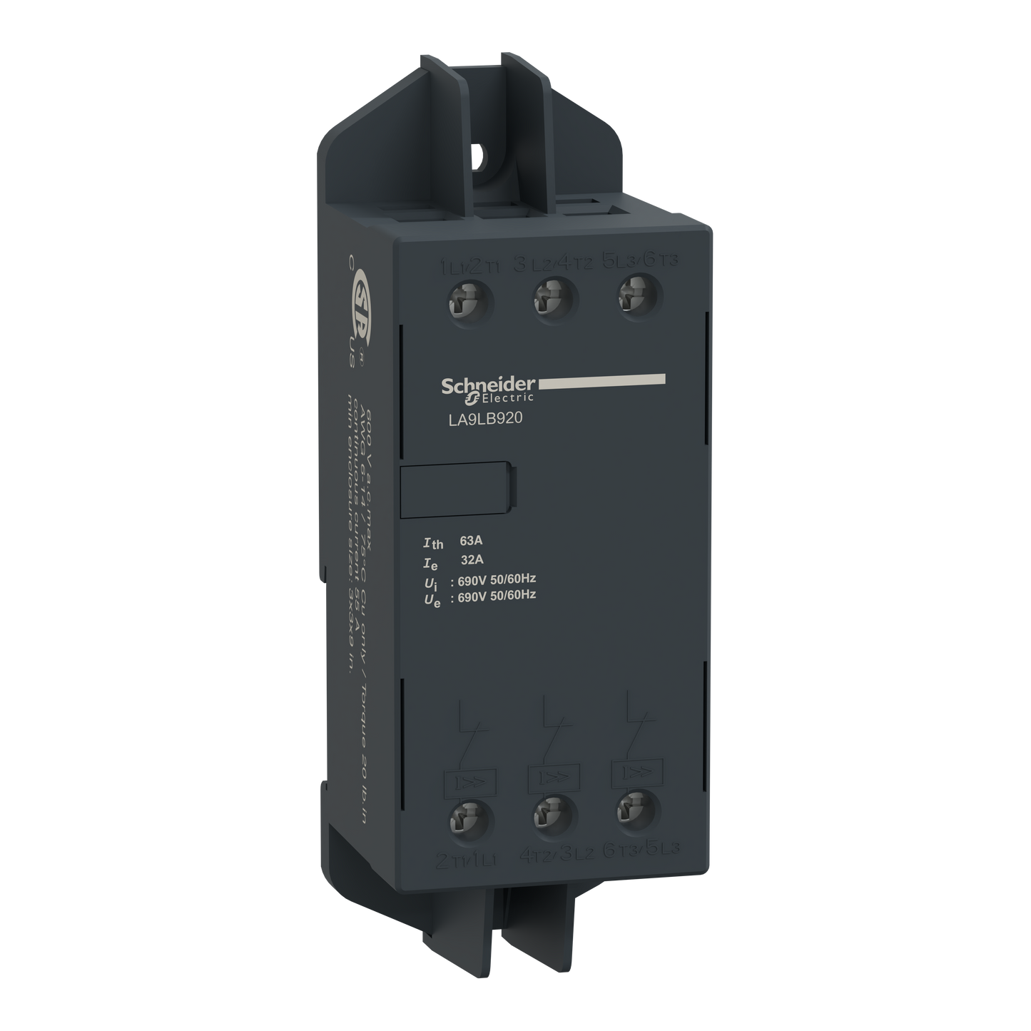 Schneider Electric-LA9LB920-Tesys GV2 - limiteur additif 63A -pour disjoncteur moteur - indépendant