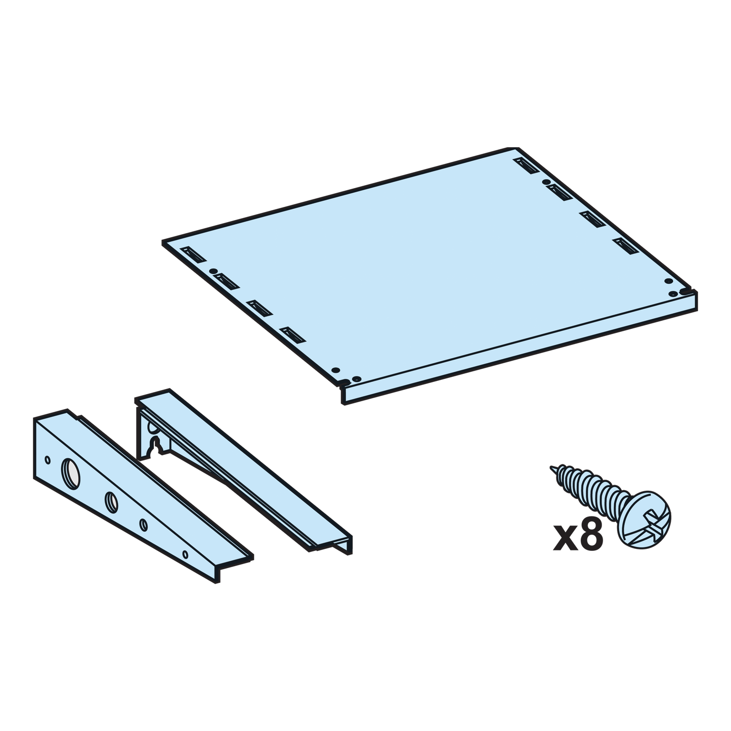 Schneider Electric-LVS08387-PrismaSeT G - Auvent coffret et gaine IP55 - L300 - RAL9003