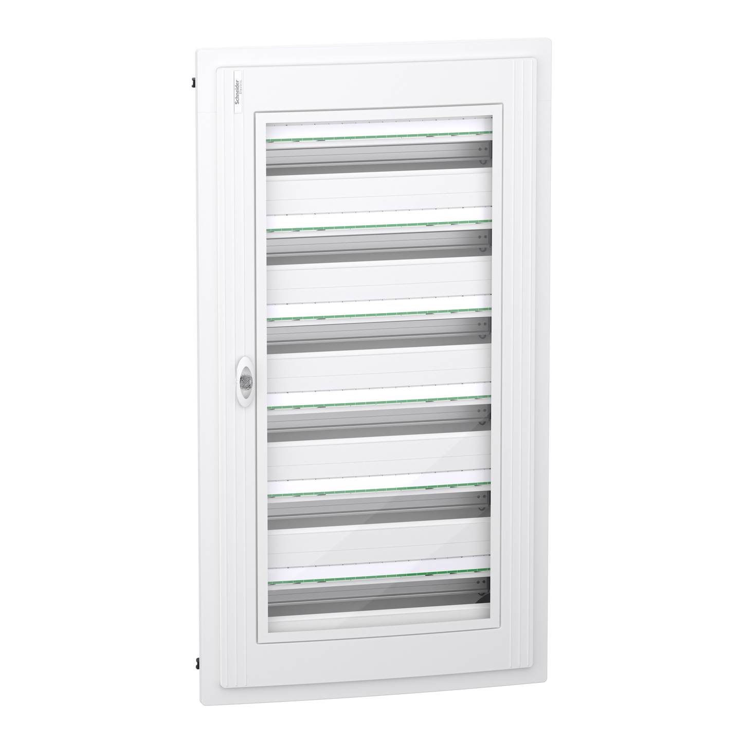 Schneider Electric-LVSXH624-PrismaSeT XS - Coffret plastique encastré 6 rang. 24 modules - avec porte transp