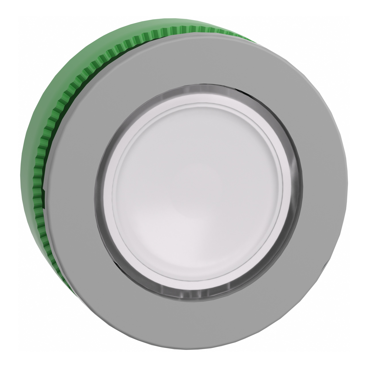 Schneider Electric-ZB5FA18C0-Harmony XB5 - tête bouton poussoir - Ø22 - col flush grise - pour étiq - blanc