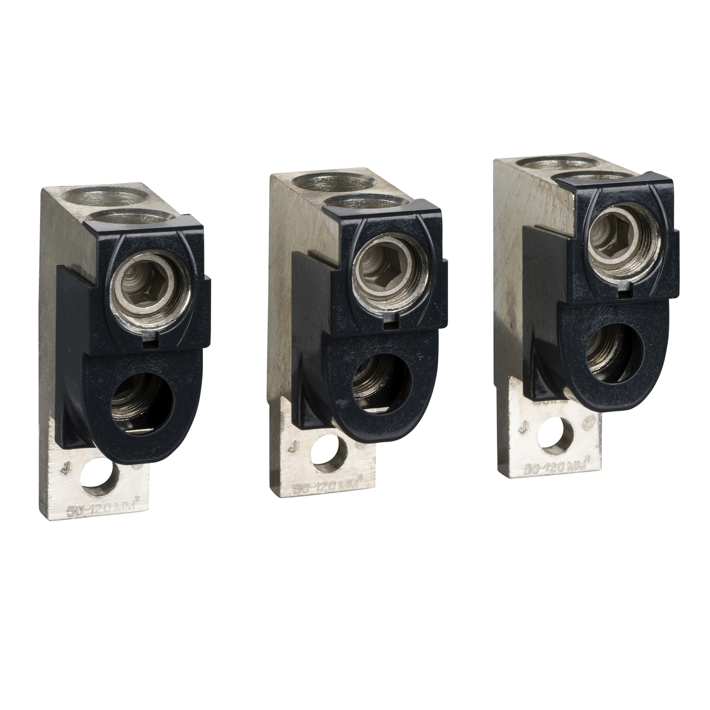 Schneider Electric-LV429218-ComPacT NSX250 - 3 bornes pour 2 câbles 50 à 120mm² et séparateur de phases
