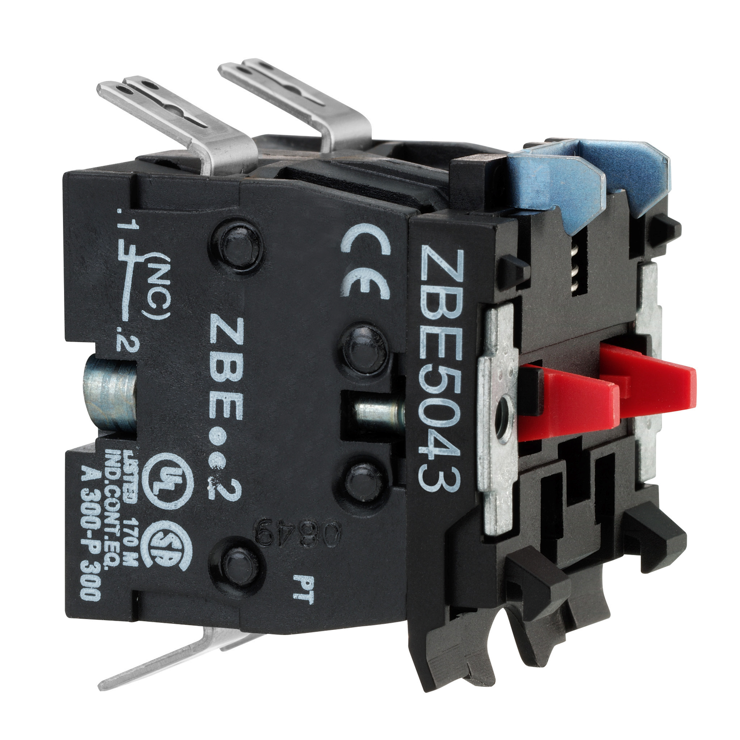 Schneider Electric-ZBE5043-Harmony - bloc contact - 2O - forte charge - raccordement cosses Faston