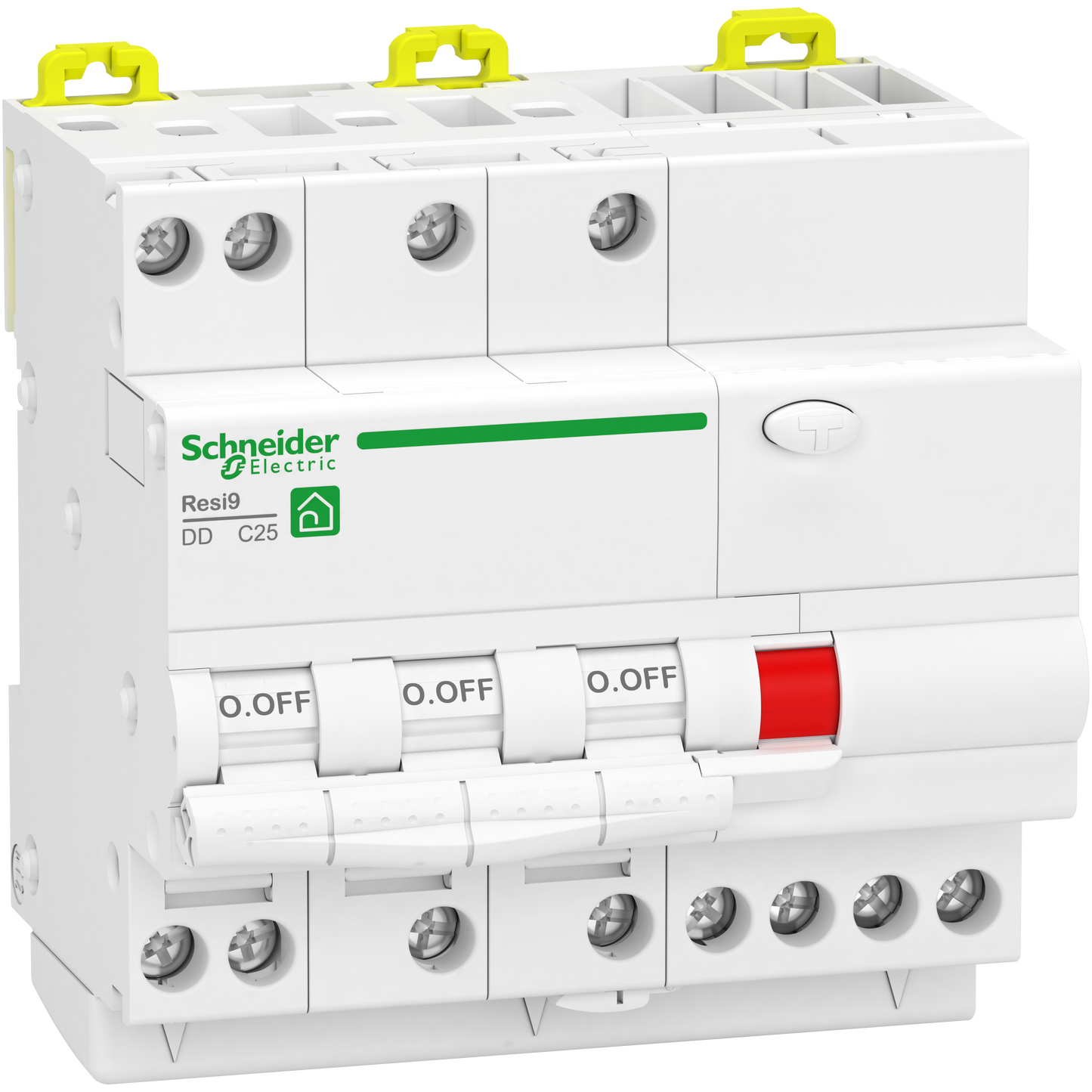 Schneider Electric-R9PDCS10-Resi9 - disjoncteur différentiel - 3P+N - 10A - 30mA - courbe C - type Asi