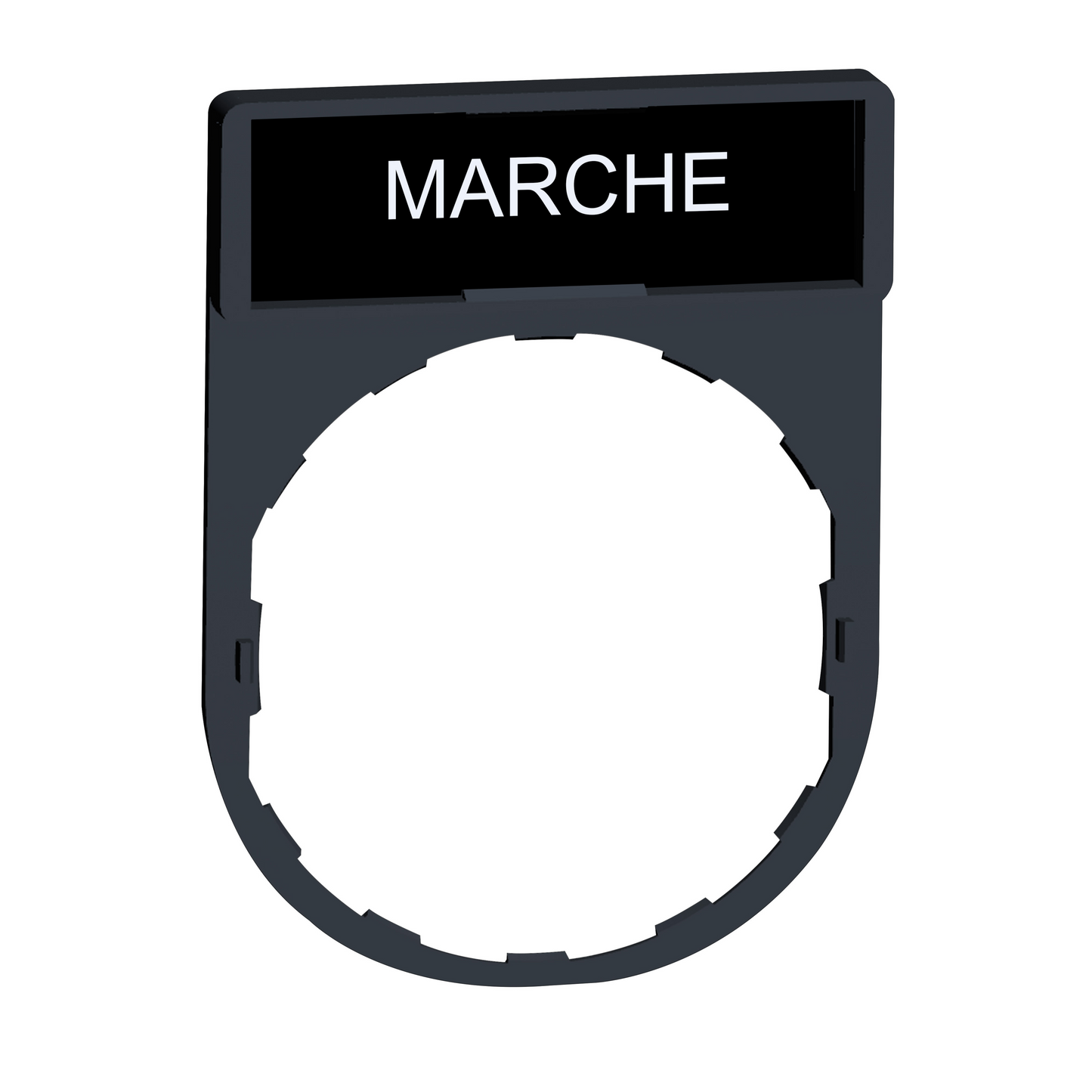 Schneider Electric-ZBY2103-Harmony - porte-étiquette 30x40 + étiquette 'MARCHE' 8x27 - blanc/noir