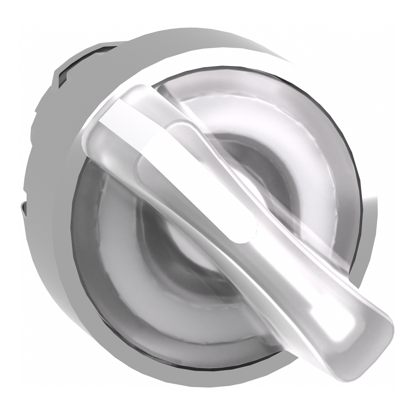 Schneider Electric-ZB4BK1213-Harmony XB4 - tête bouton à manette lumineux - Ø22 - 2 pos fix - blanc