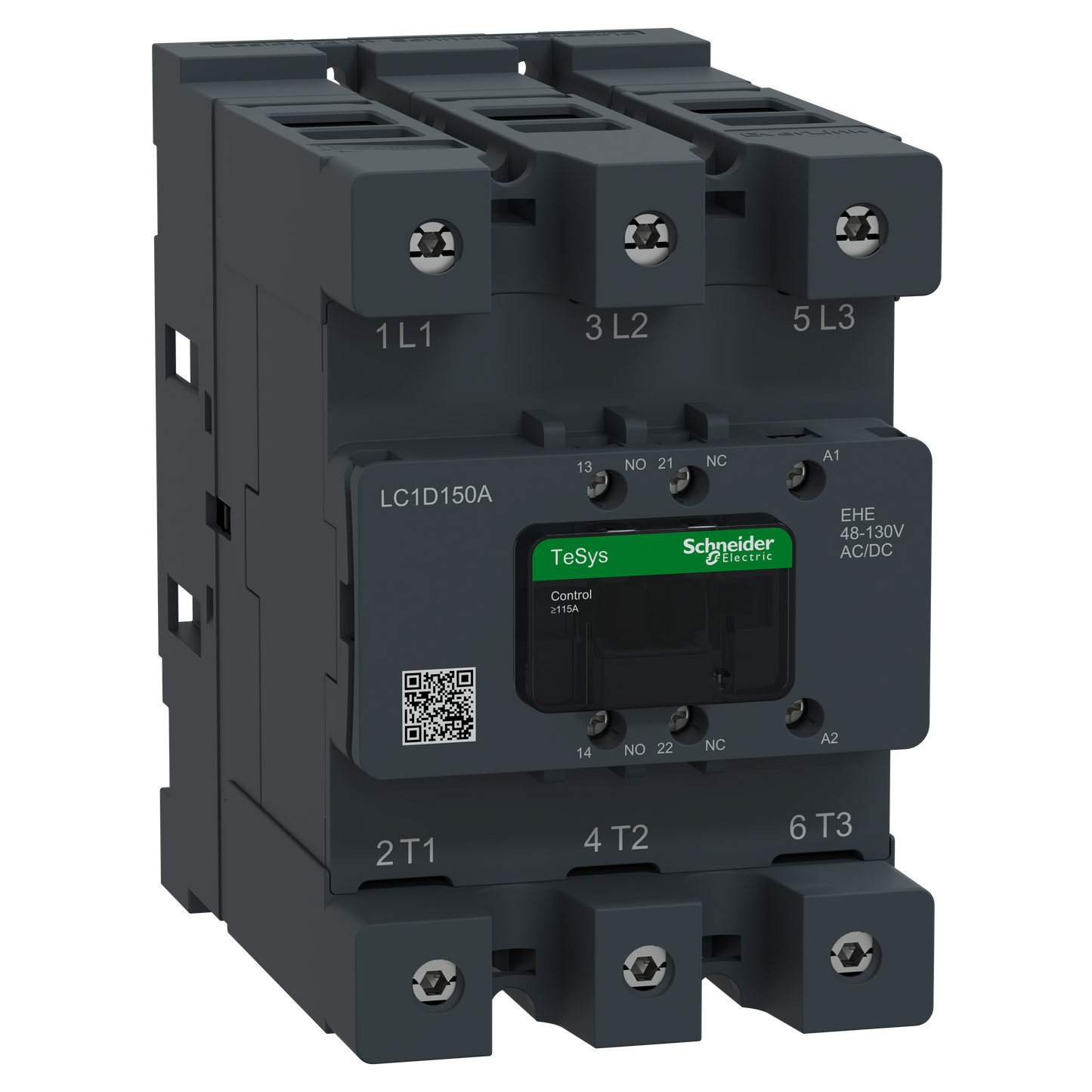 Schneider Electric-LC1D150AEHE-TeSys Deca Advanced - CTR Deca 150A 3P 48-130V ACDC EvLk