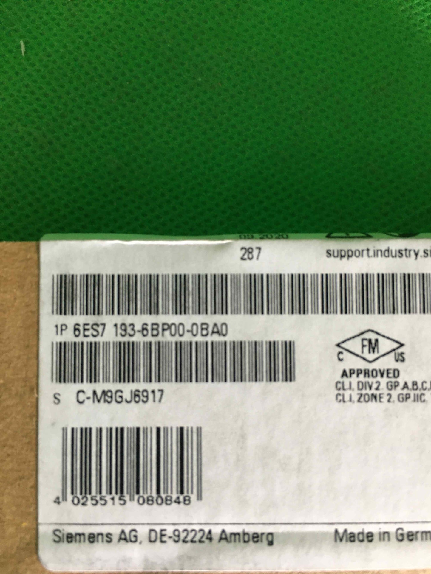 Siemens-6ES7-193-6BP00-0BA0 New/6ES71936BP000BA0