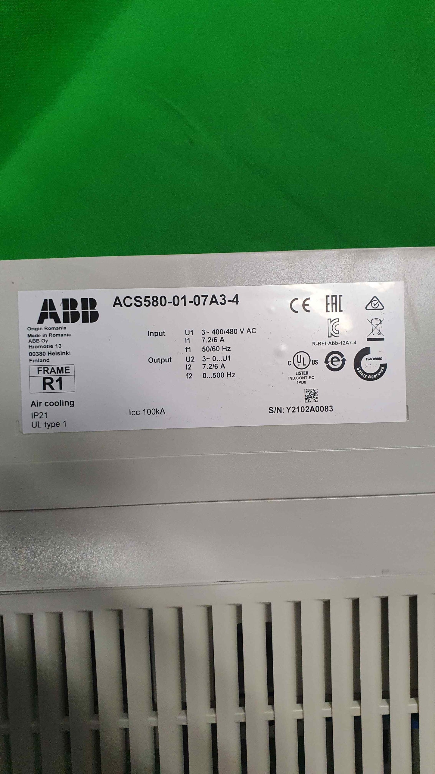 Allen-Bradley-ACS580-01-07A3-4+J400+K492/ACS5800107A34J400K492