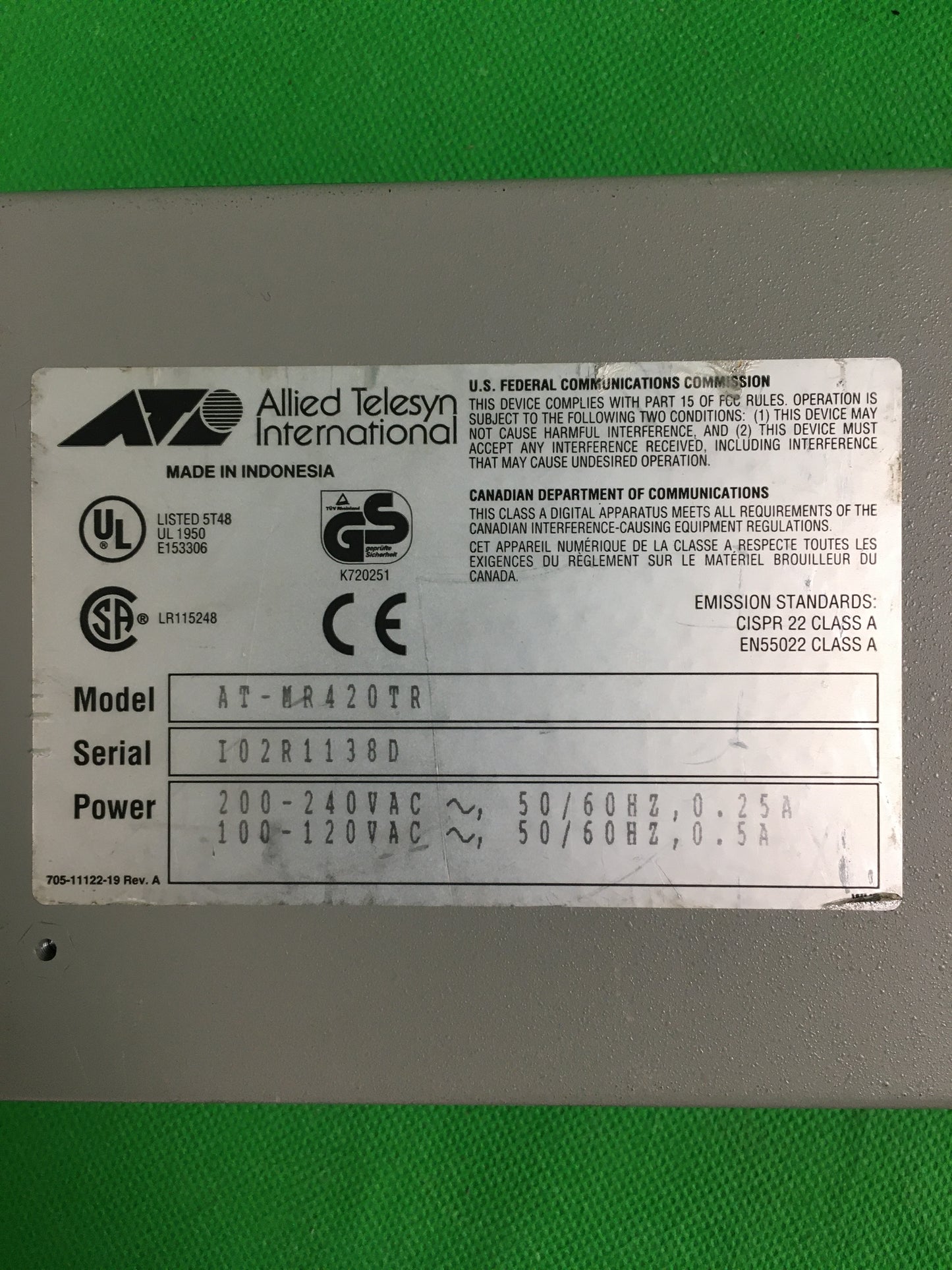 CentreCom-AT-MR420T/ATMR420T