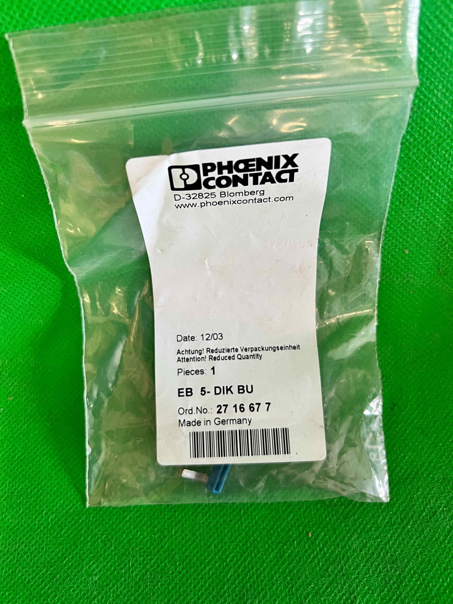 Pheonix Contact-EB 5-DIK BU/EB5DIKBU