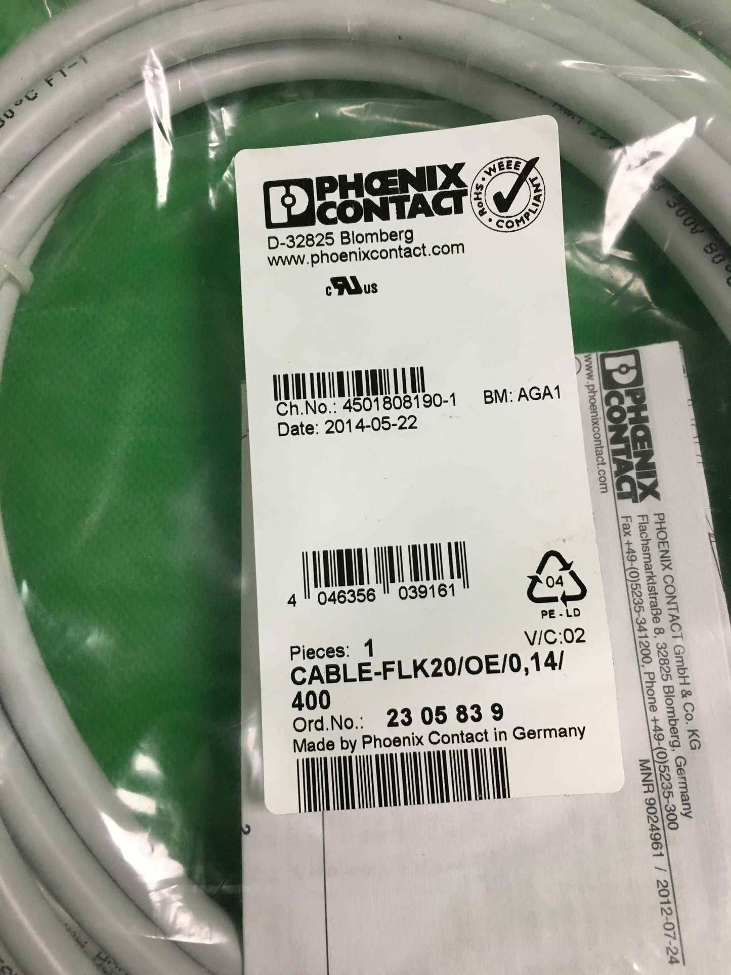 Pheonix Contact-FLK20 OE 0,14 400/FLK20OE014400