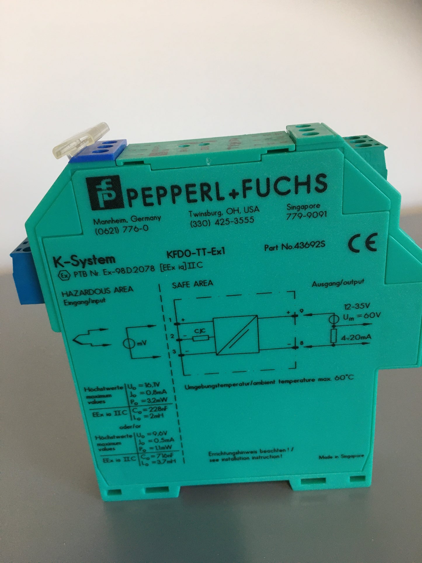 PEPPERL + FUCHS-KFDO-TT-Ex1/KFDOTTEX1