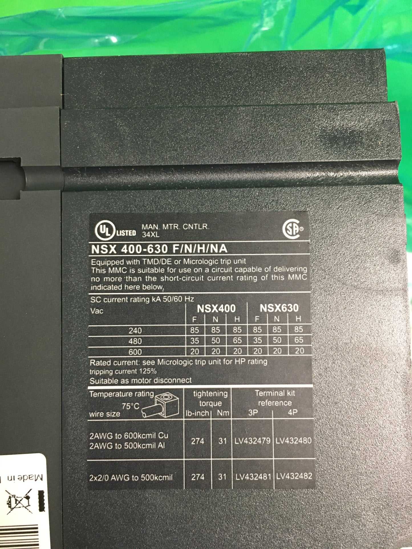 Schneider Electric-NSX400-630/NSX400630