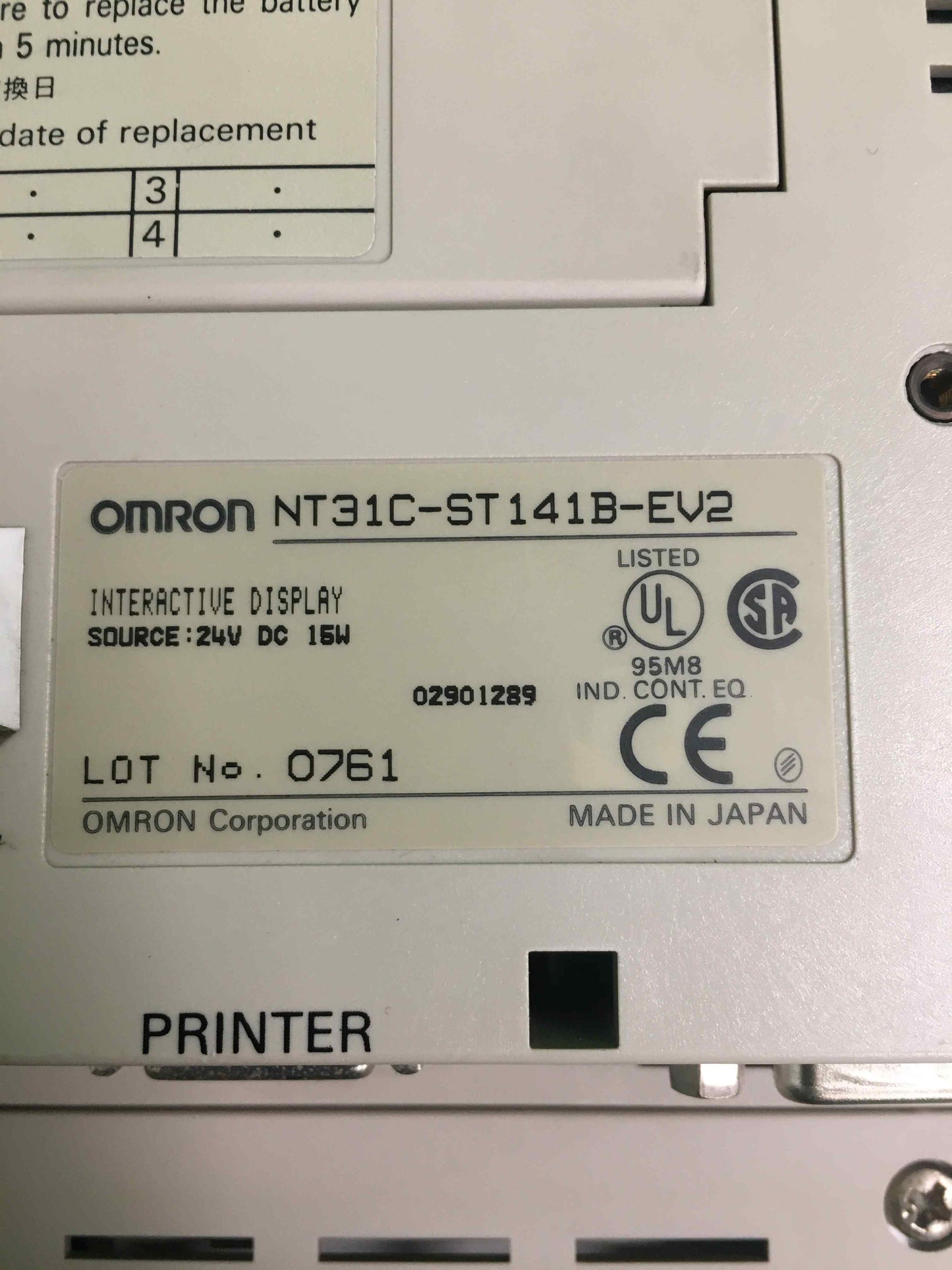 Omron-NT31C-ST141B-EV2 USED/NT31CST141BEV2