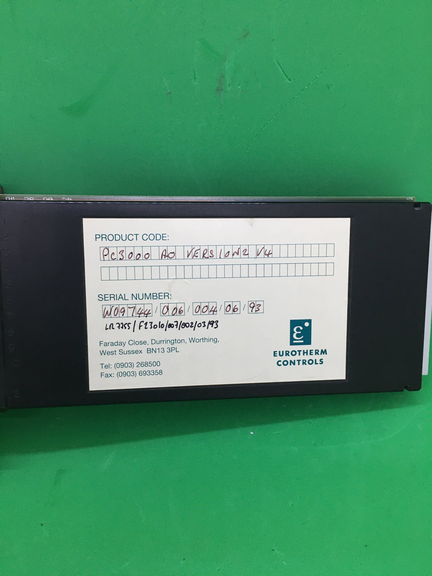 EUROTHERM-PC3000 AO VERSION2 V4/PC3000AOVERSION2V4