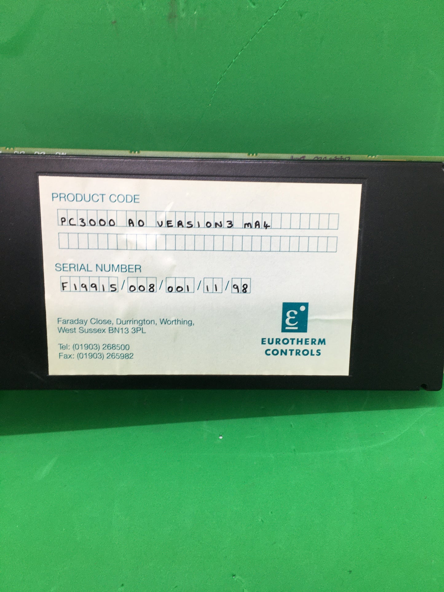 EUROTHERM-PC3000 AO VERSION3 MA4/PC3000AOVERSION3MA4
