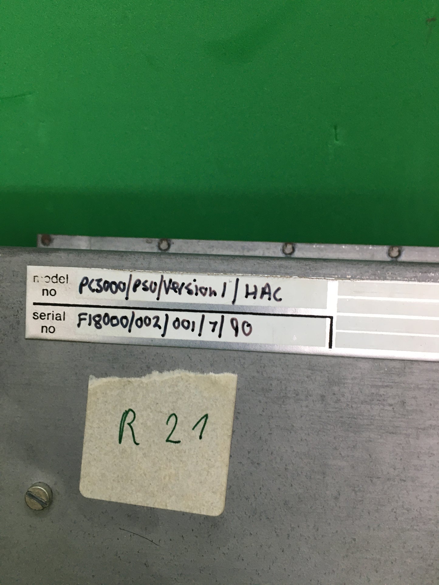 EUROTHERM-PC3000 PSU VERSION1 HAC/PC3000PSUVERSION1HAC