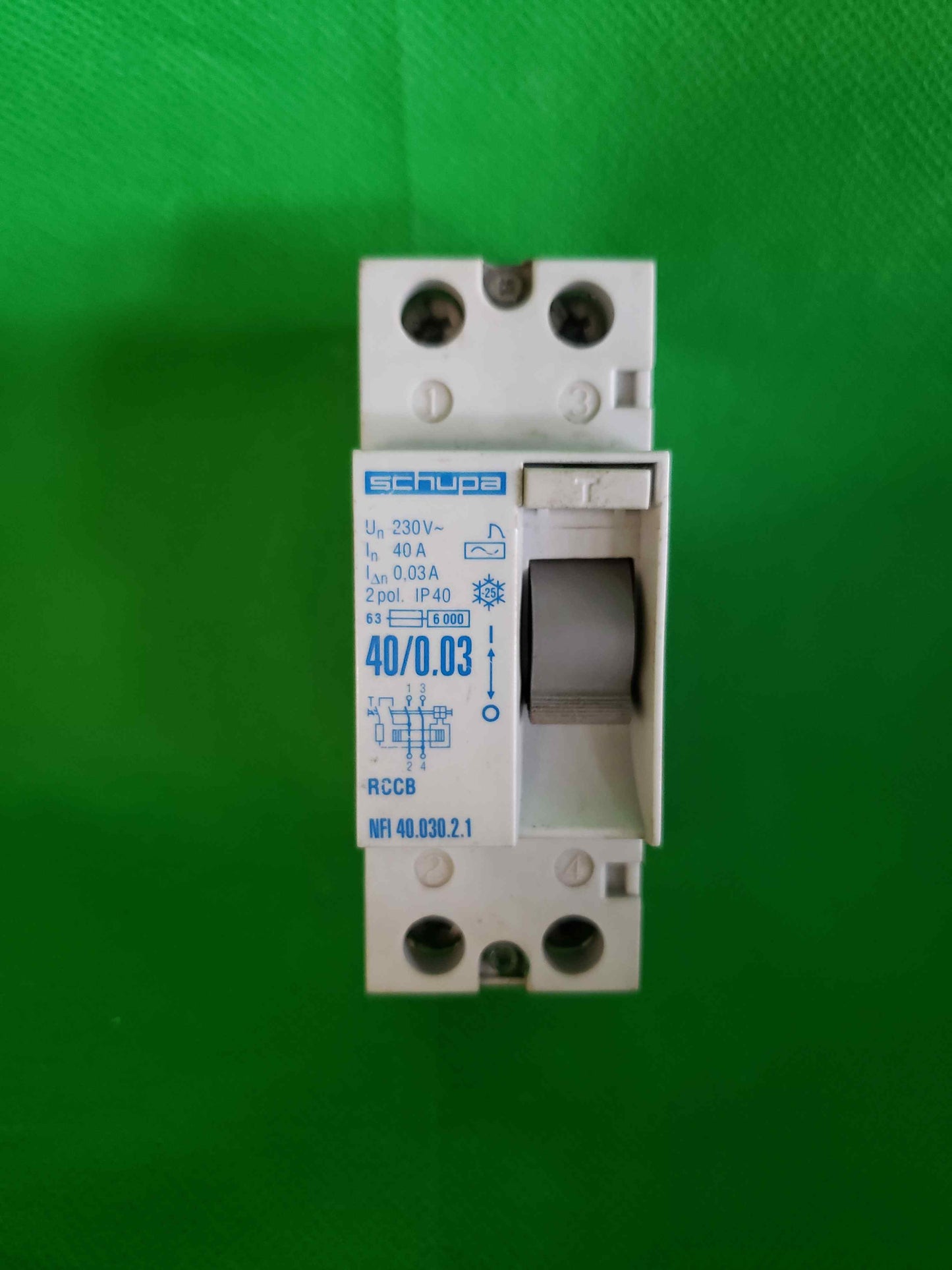 SCHUPA-RCD 30 mA 0.03 A 230 V IEC1008 P43-3/RCD30mA003A230VIEC1008P433