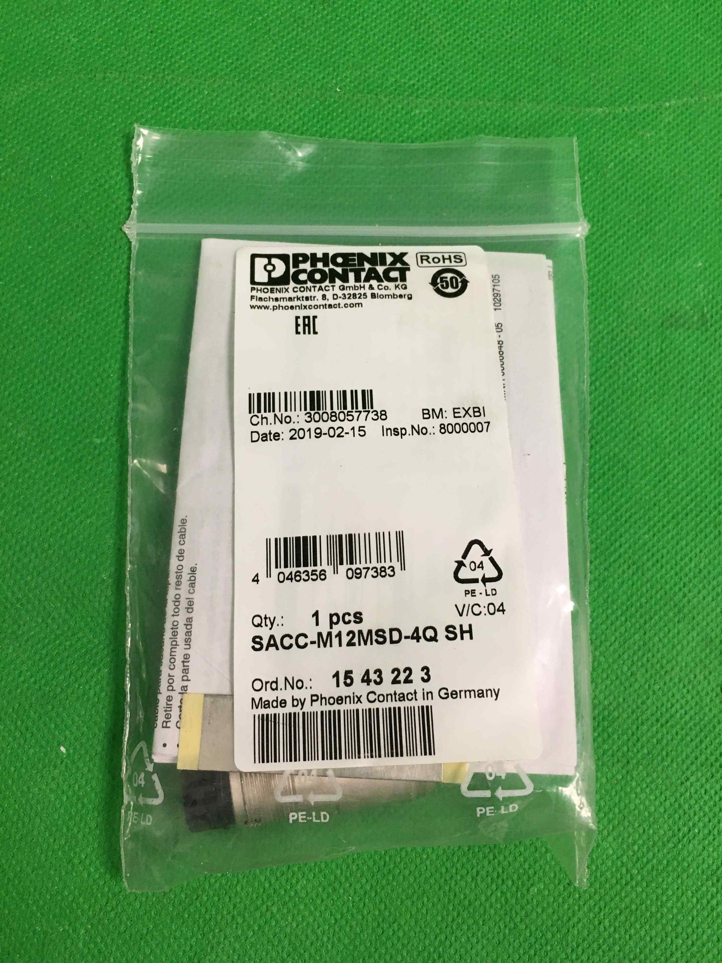 Pheonix Contact-SACC-M12MSD-4Q SH/SACCM12MSD4QSH