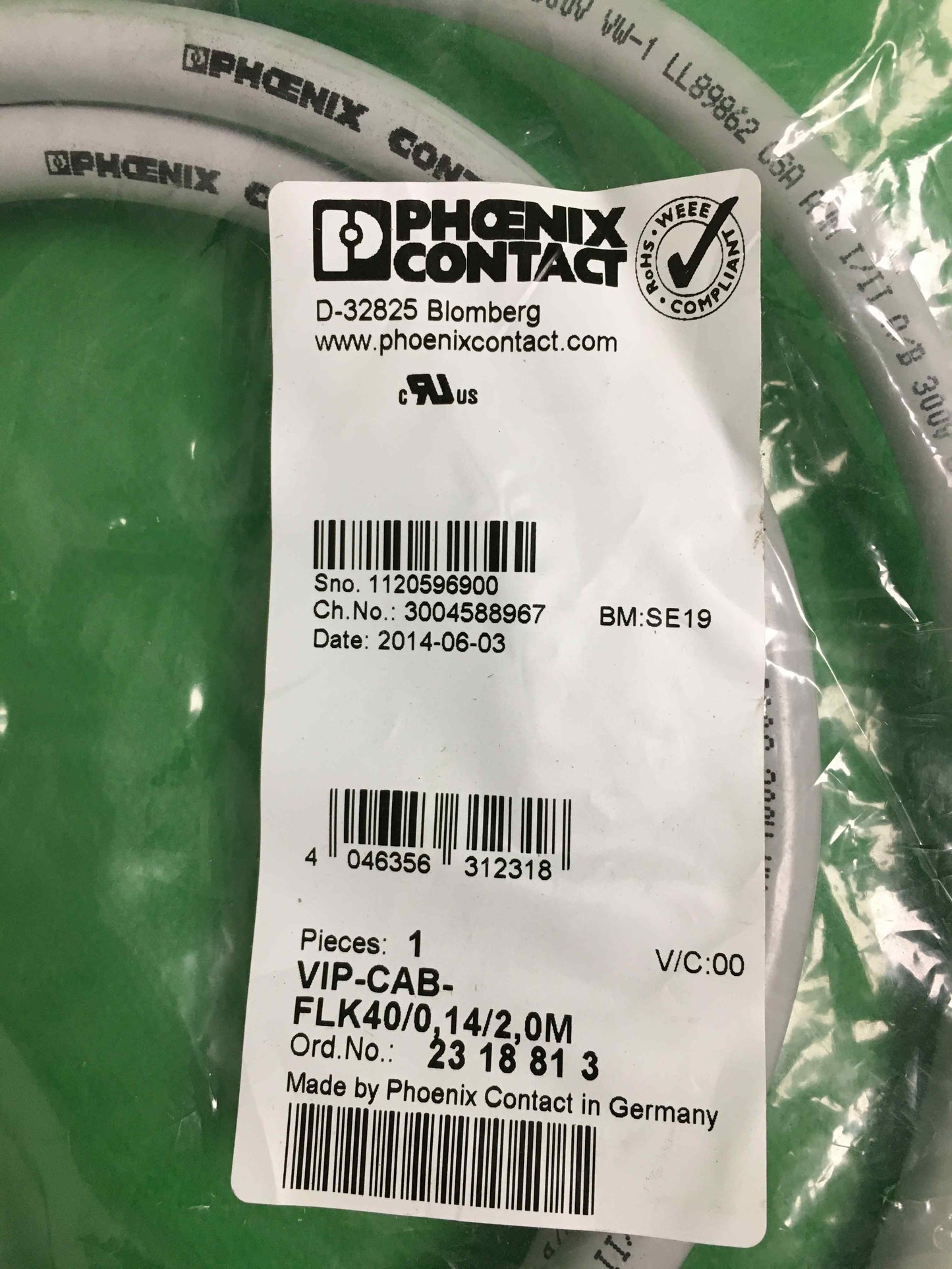 Pheonix Contact-VIP-CAB-FLK40 0.14 2.0/VIPCABFLK4001420