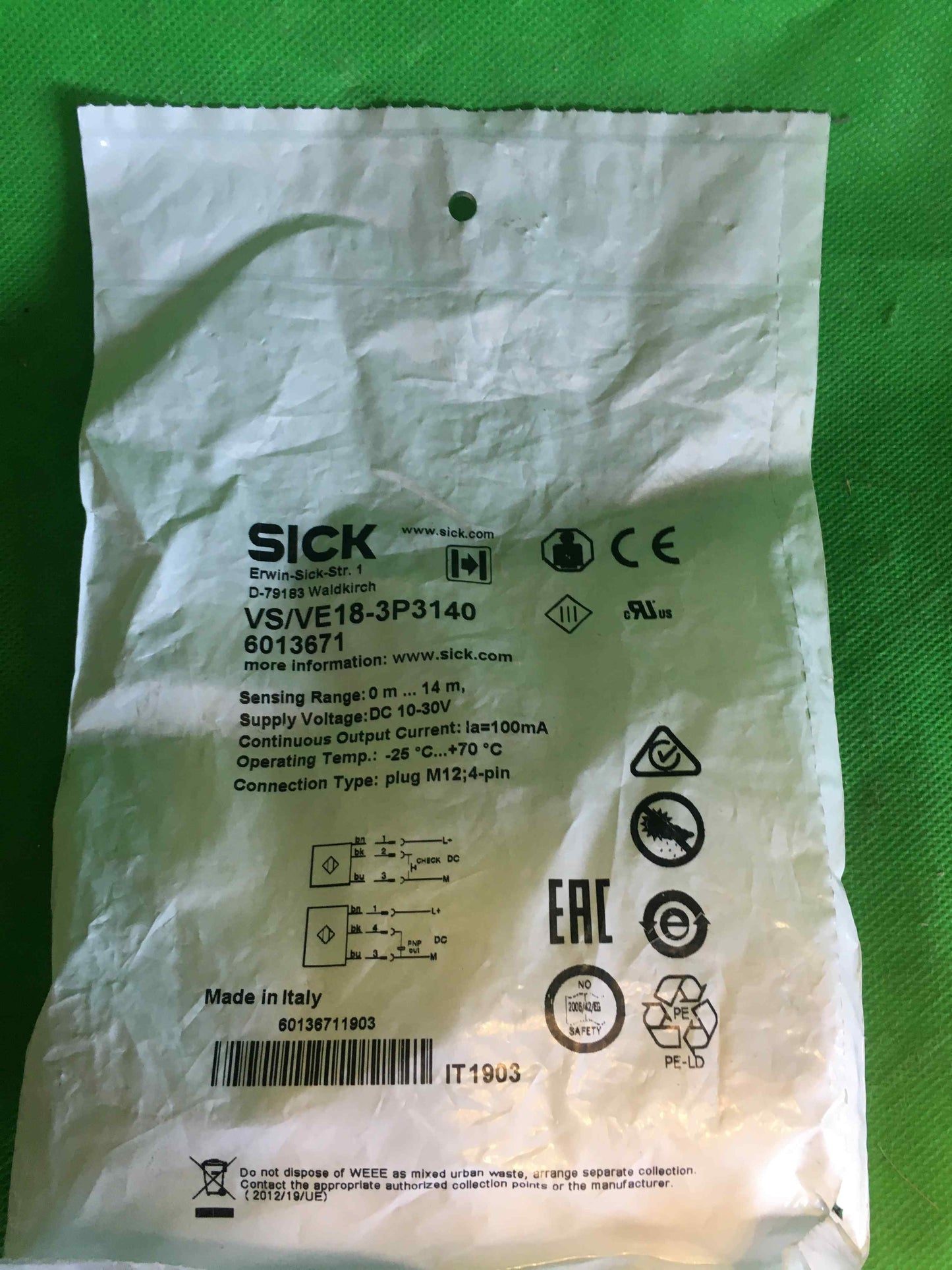 SICK-VS VE18-3P3140/VSVE183P3140