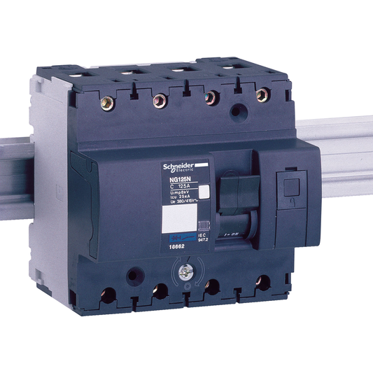 Schneider Electric-18657W-Reconditionné - Acti9 NG125N - Disjoncteur modulaire - 4P - 80A- Courbe C - 25kA