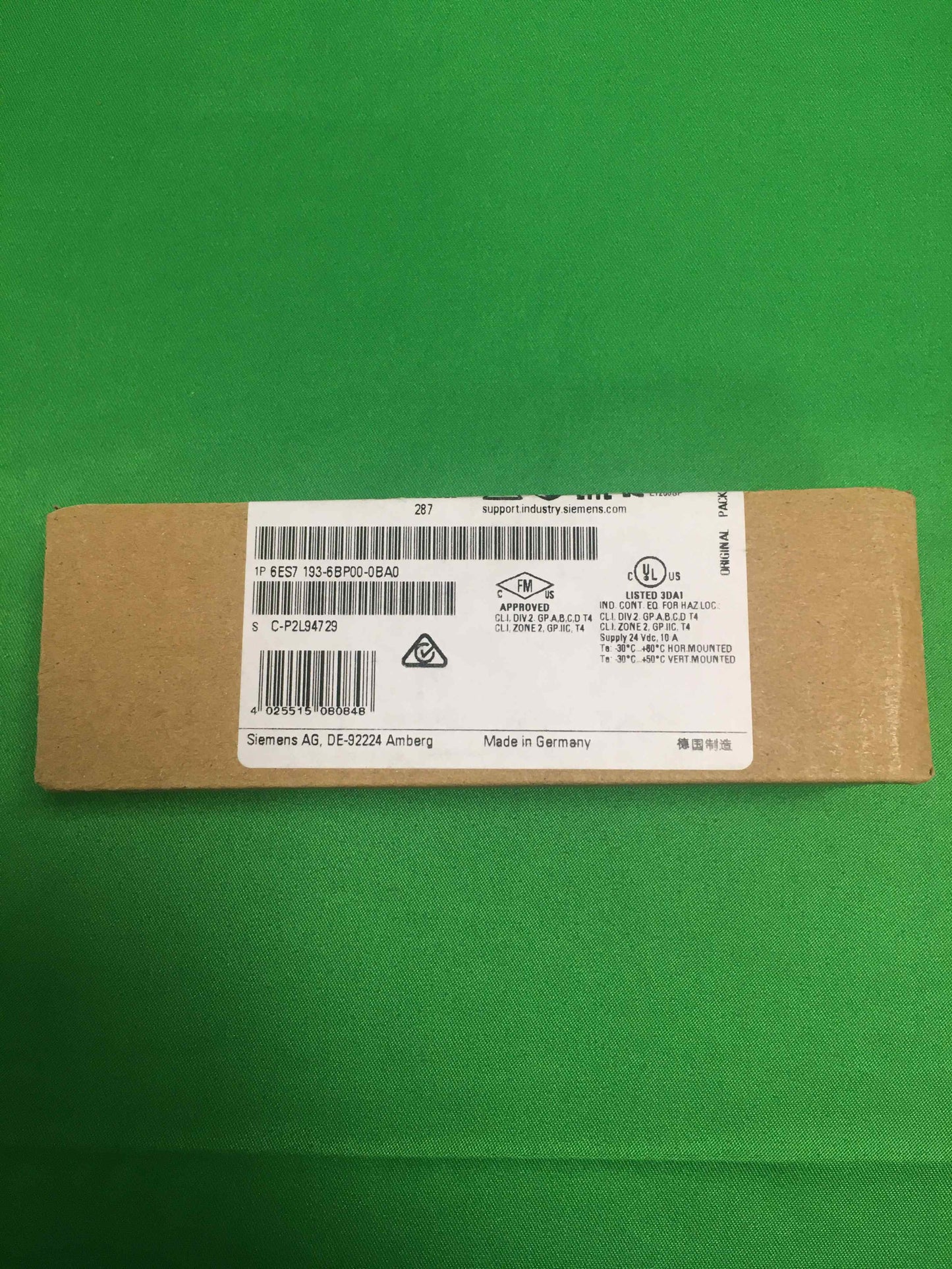 Siemens 6ES7 193-6BP00-0BA0 6ES71936BP000BA0 SEALED