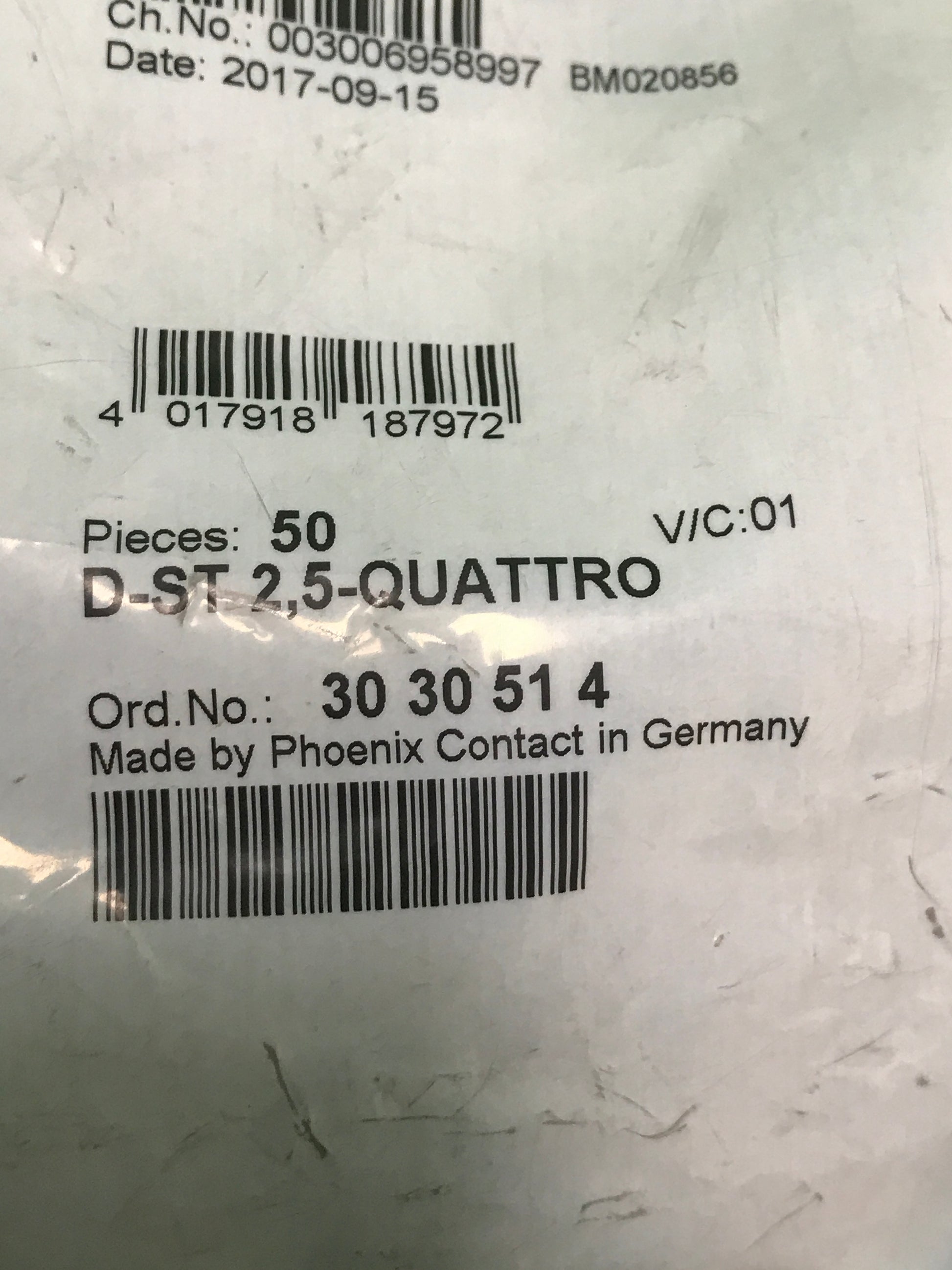 PHOENIX CONTACT D-ST 2.5-QUATTRO DST25QUATTRO BOX OF 50 UNITS