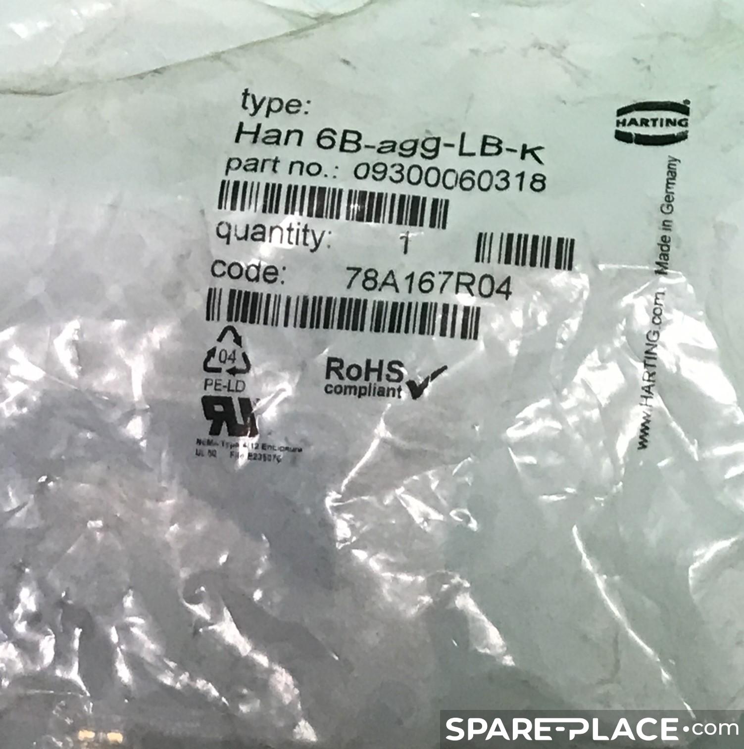 HARTING HAN 6B-AGG-LB-K HAN6BAGGLBK
