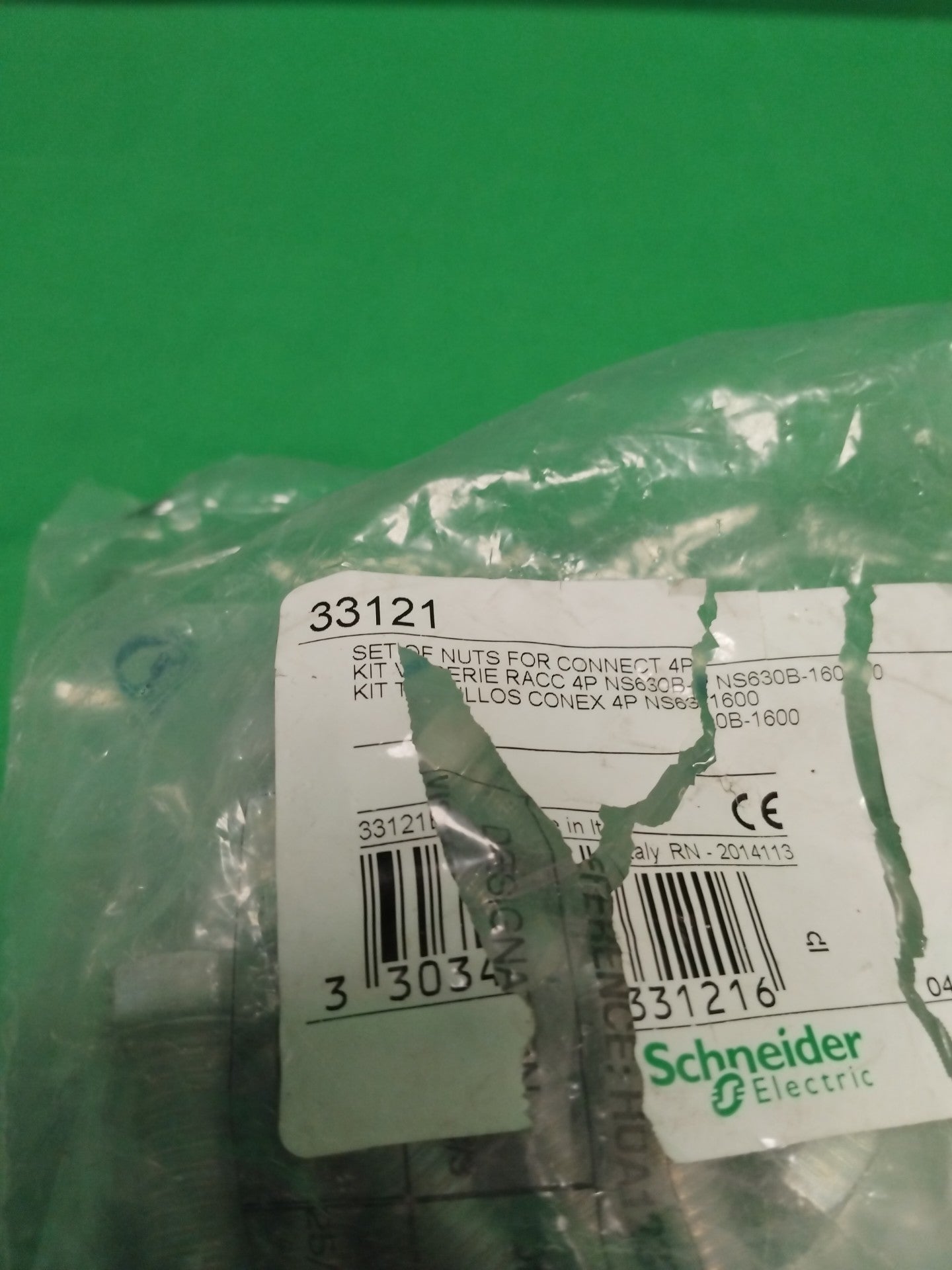 Schneider-Electric 33121 33121 Set of nuts for connect 4P NS630B-1600 (B610)