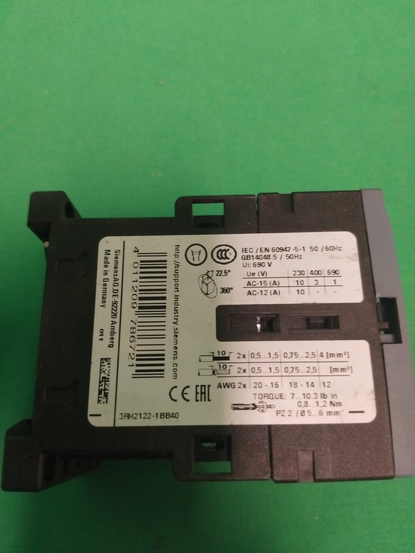 SIEMENS 3RH2122-1BB40 3RH21221BB40 CONTACTEUR