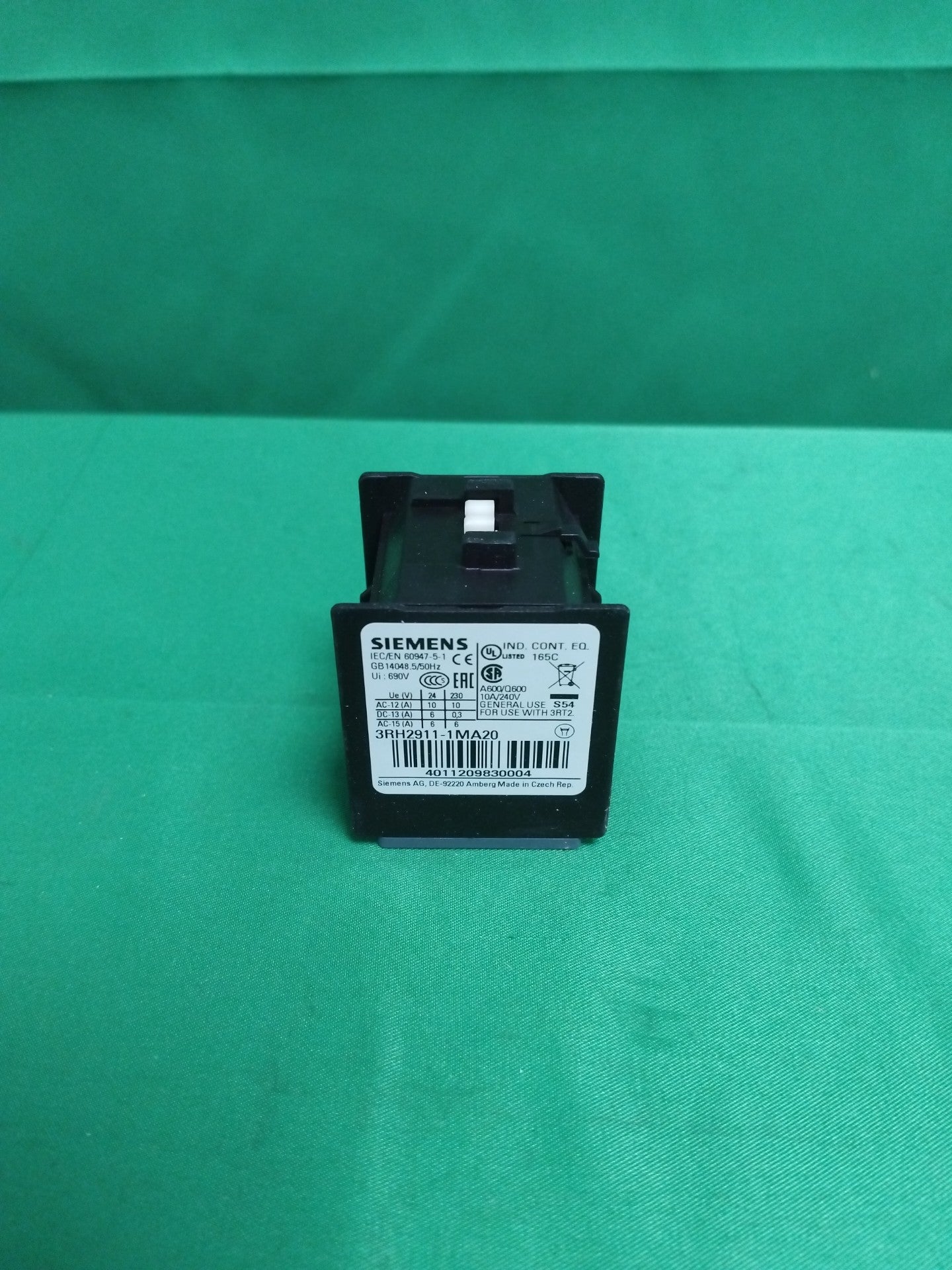 SIEMENS 3RH2911-1MA20 3RH29111MA20 AUXILIARY SWITCH BLOCK