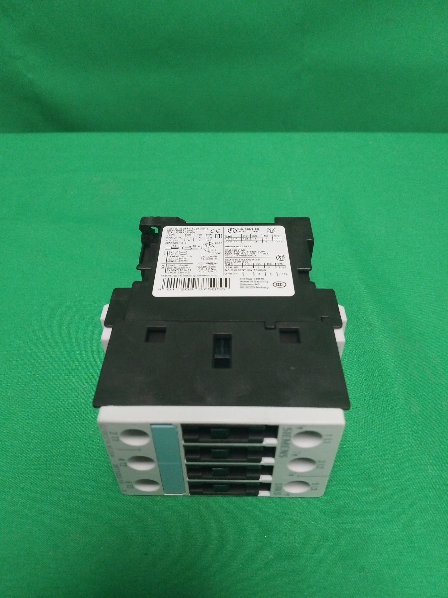 SIEMENS 3RT1023-1BB40 3RT10231BB40 CONTACTEUR