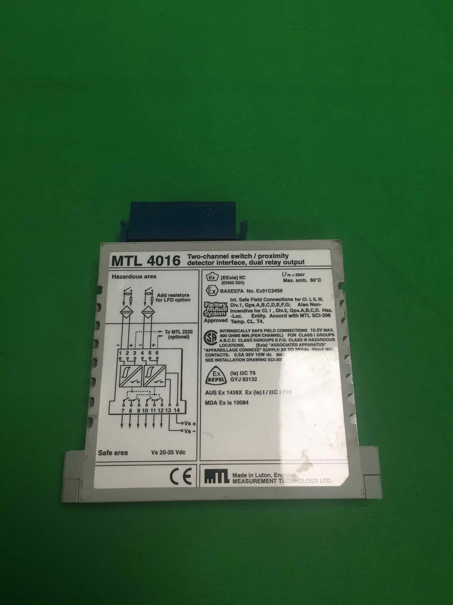 MEASUREMENT TECHNOLOGY LTD-MTL 4016/MTL4016