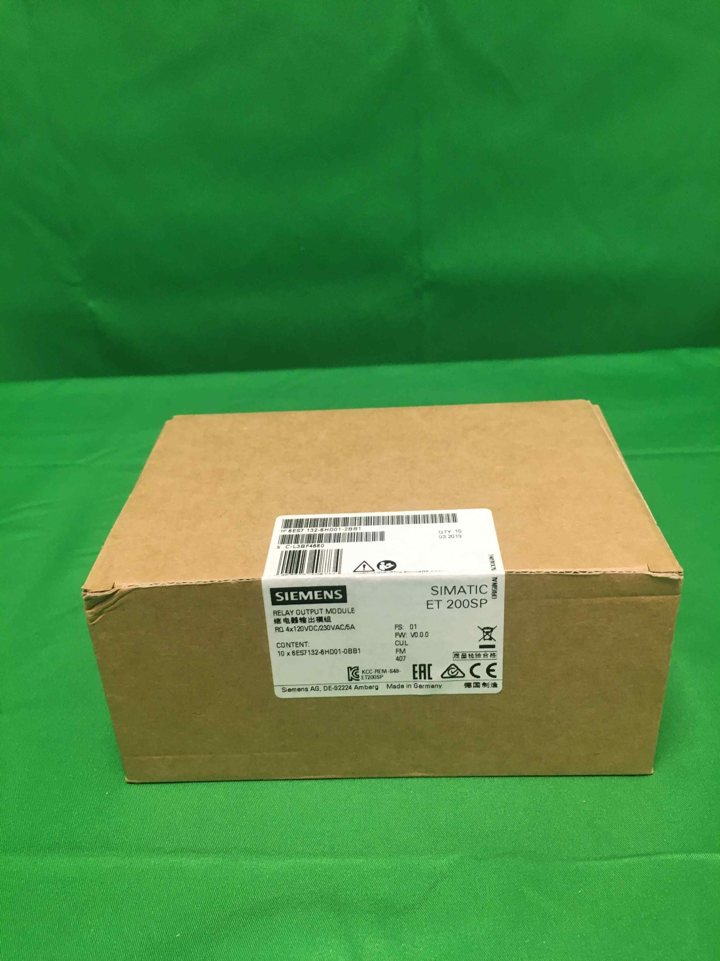 Siemens 6ES7 132-6HD01-0BB1 6ES71326HD010BB1 BOX OF 10 UNITS SEALED