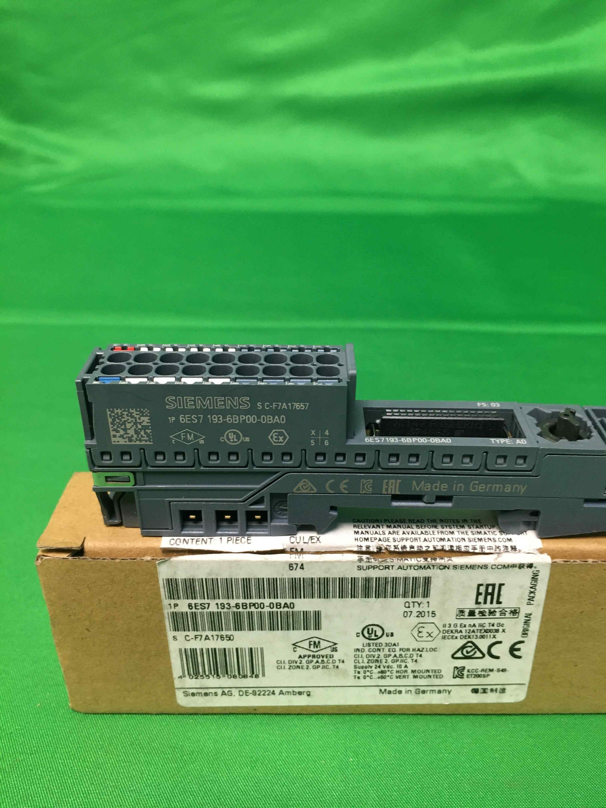 Siemens 6ES7 193-6BP00-0BA0 6ES71936BP000BA0 OPEN BOX