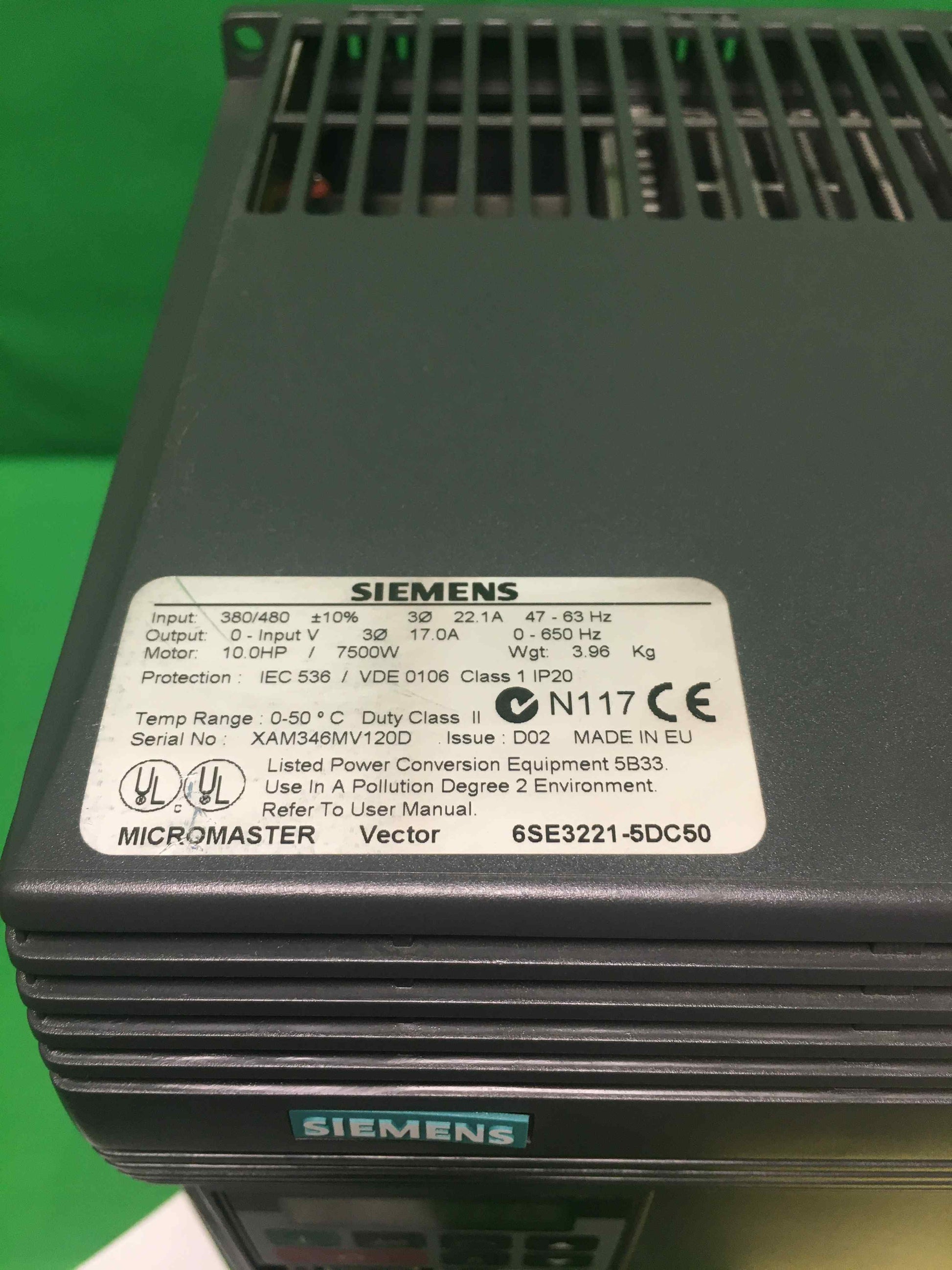 Siemens 6SE3221-5DC50 6SE32215DC50